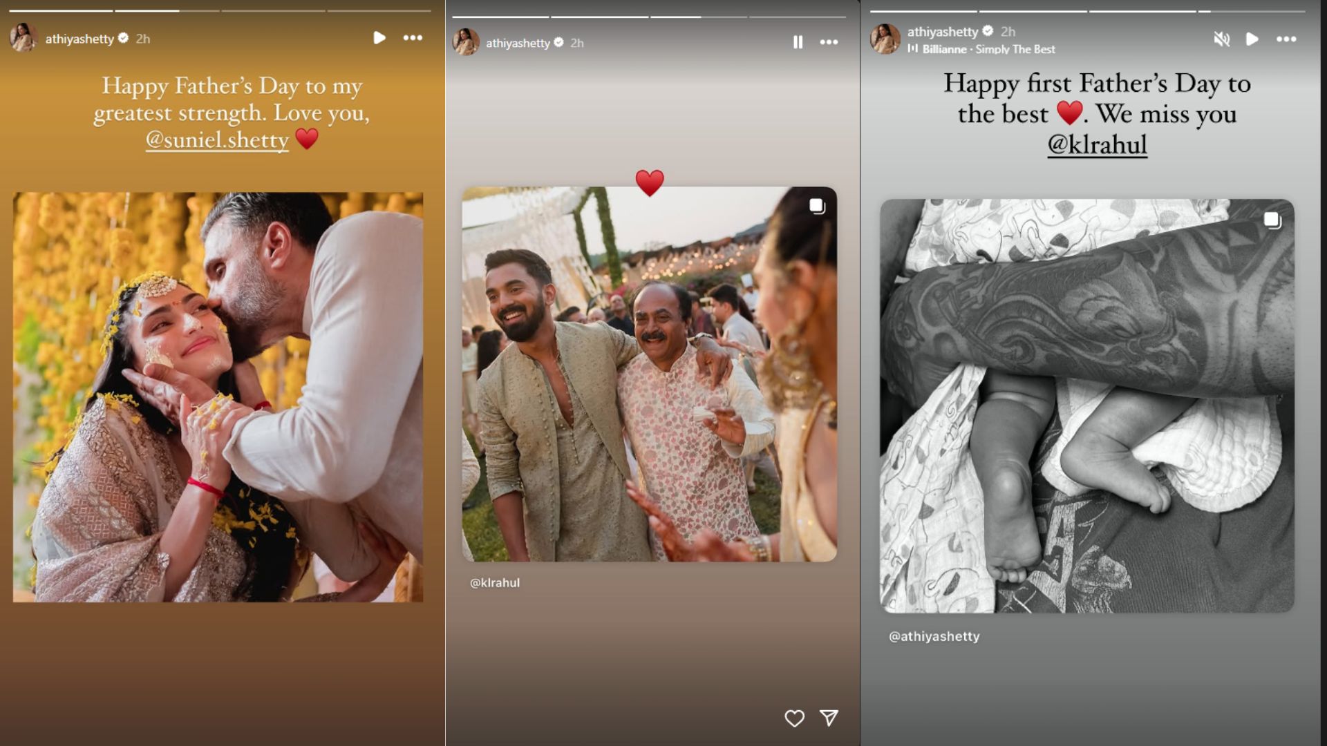 अथिया शेट्टी ने बेटी इवारा संग मनाया पहला फादर्स डे, करण जौहर, अल्लू अर्जुन  समेत इन सितारों ने अपने कूल डैड को किया विश