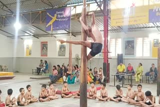 Mallakhamb training at Yashwant Gymnasium in Nashik