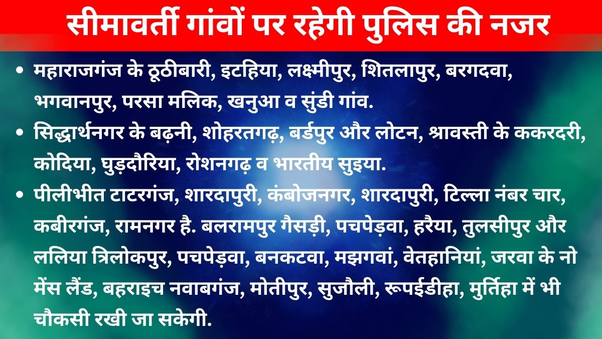 यूपी-नेपाल बार्डर के नो मेंस लैंड पर बनेंगी हाईटेक पुलिस चौकियां.