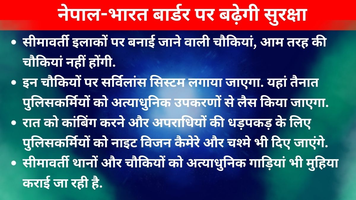 यूपी-नेपाल बार्डर के नो मेंस लैंड पर बनेंगी हाईटेक पुलिस चौकियां.