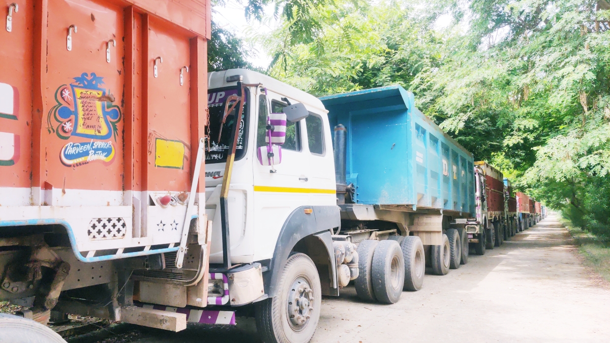 Nuh police recovered stolen trucks