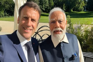 French President shares selfie moment with PM Modi