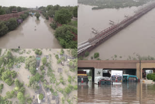 Yamuna water level  Delhi Flood  Delhi flood update  Yamuna water level receding slowly  അരവിന്ദ് കെജ്‌രിവാൾ  Arvind Kejriwal  ജലശുദ്ധീകരണ പ്ലാന്‍റുകൾ  യമുനയിലെ ജലനിരപ്പ് താഴുന്നു  യമുന നദി  ഡൽഹി പ്രളയം  പ്രളയം മുക്കിയ ഡൽഹിയുടെ ആകാശ ദൃശ്യം  Delhi Flood Yamuna water level receding slowly