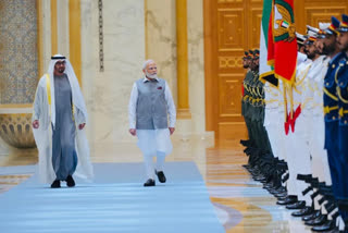 PM Modi inspecting the guard of honor