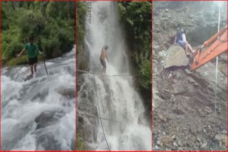employees of jal shakti department sirmaur in Himachal Flood