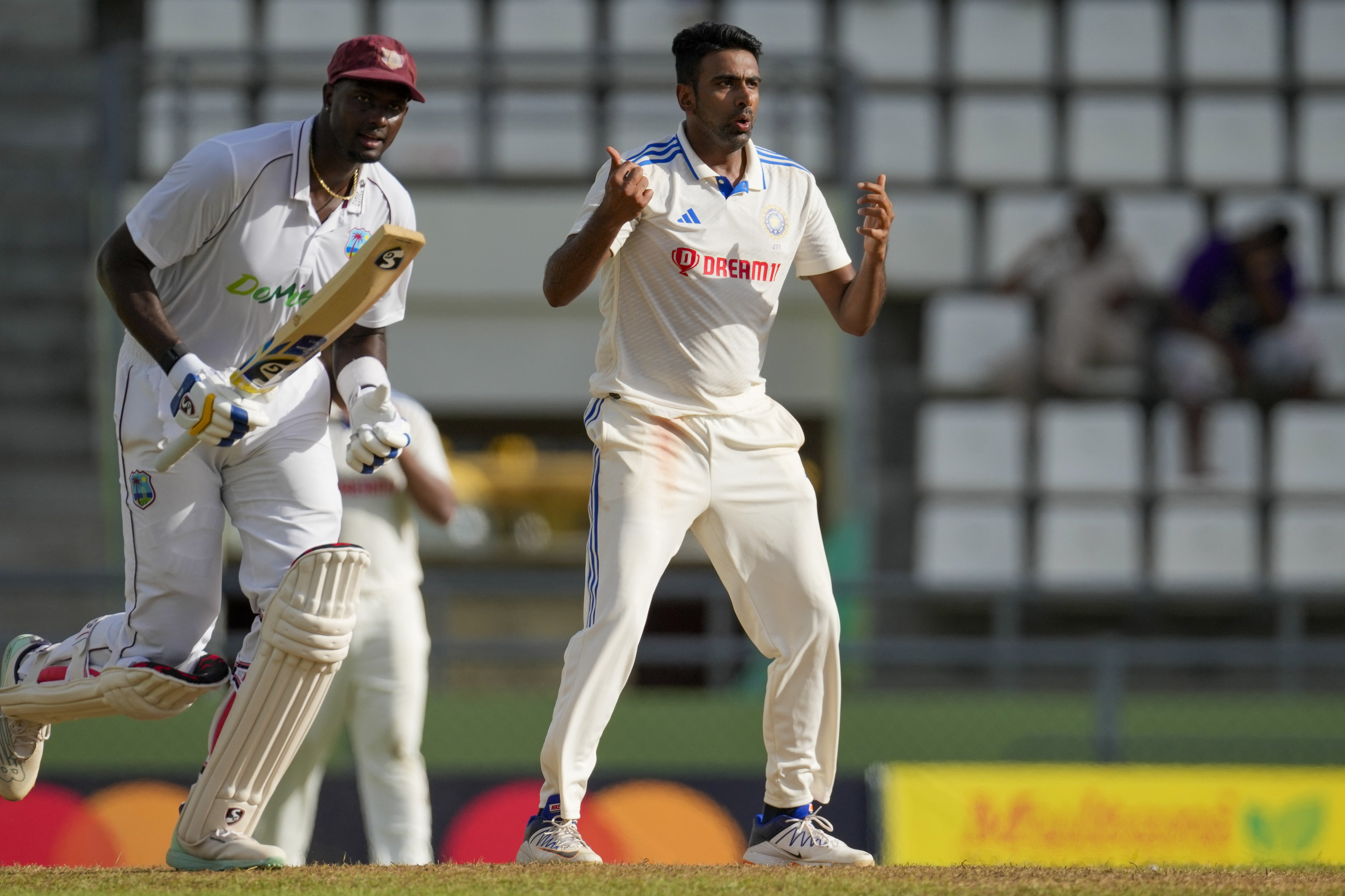 Ravichandran Ashwin feasted on West Indies wickets on a generous turning pitch to propel India to victory by an innings and 141 runs inside three days of the first test on Friday. Ashwin took 7-71 in the second innings, his best figures overseas, and 12-131 for the match.