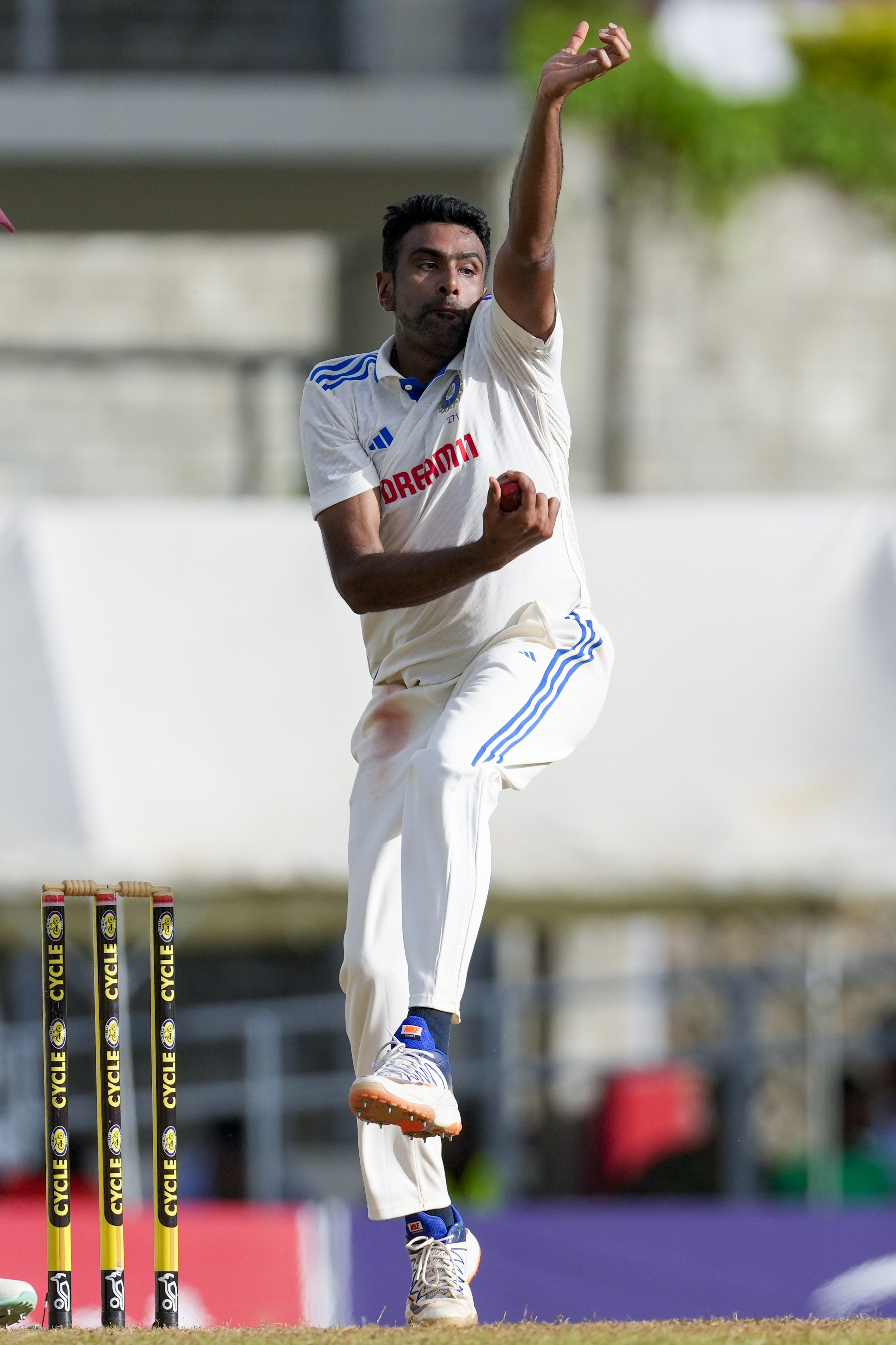 Ravichandran Ashwin feasted on West Indies wickets on a generous turning pitch to propel India to victory by an innings and 141 runs inside three days of the first test on Friday. Ashwin took 7-71 in the second innings, his best figures overseas, and 12-131 for the match.