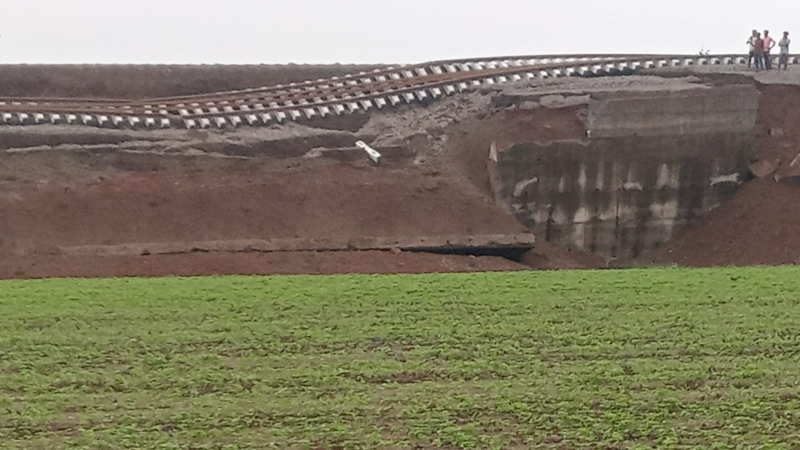 Indore Akola railway track sunk