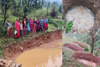 EVIVAL OF WATER SOURCES  SINGLAS DEVTA FOREST  Rainwater harvesting by women