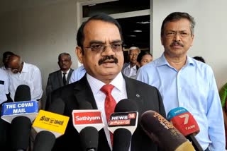 செய்தியாளர்களிடம் பேசிய மயில்சாமி அண்ணாதுரை