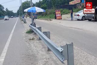 ETV Bharat Impact: NHAI To Replace Metal Crash Barriers With Concrete Structure