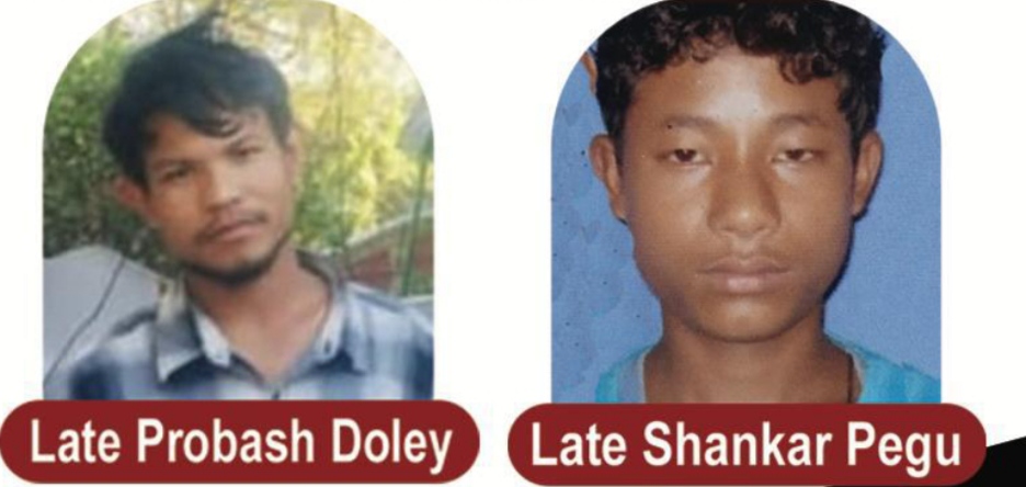 Protest against the murder of two youths from Assam in Arunachal Pradesh