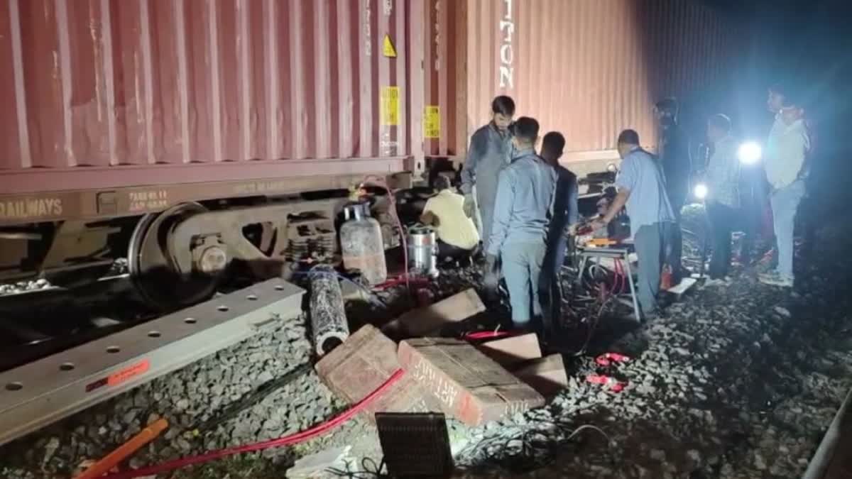 Goods train derailed near Mahmedabad