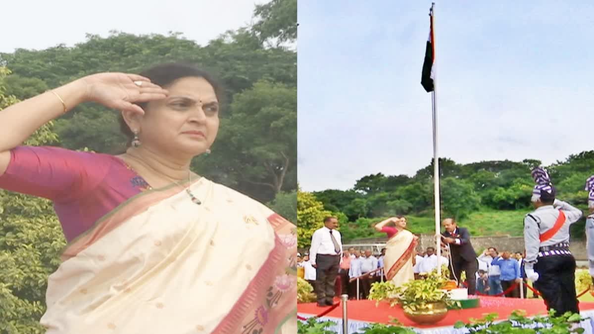 Independence Day  Independence Day Celebration  Ramoji Film City  RFC MD Vijayeswari  National Flag  സ്വാതന്ത്ര്യദിനം  റാമോജി ഫിലിം സിറ്റി  എംഡി വിജയേശ്വരി ചെറുകുരി  റാമോജി  ആര്‍എഫ്‌സി