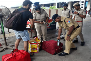 heavy security at railway stations