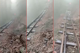 KALKA SHIMLA RAILWAY LINE DAMAGED IN SHIMLA LANDSLIDE