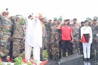 actor Sunny Deol hoisted flag in Mhow