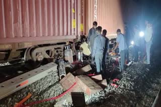Goods train derailed near Mahmedabad