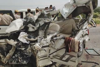 Six members of the same family died in a devastating road collision that occurred near Kalran village along the Phalodi-Jaisalmer highway on Tuesday, police said