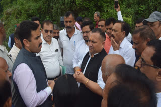 Vikramaditya Singh meets disaster victims in Sirmaur