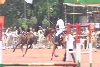 Horse Lost Control At Raipur Police Ground