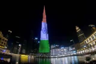 iconic burj khalifa lights up in tricolour