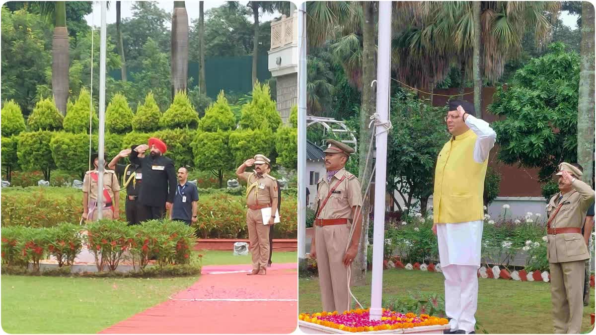 Governor and CM Dhami hoisted the flag