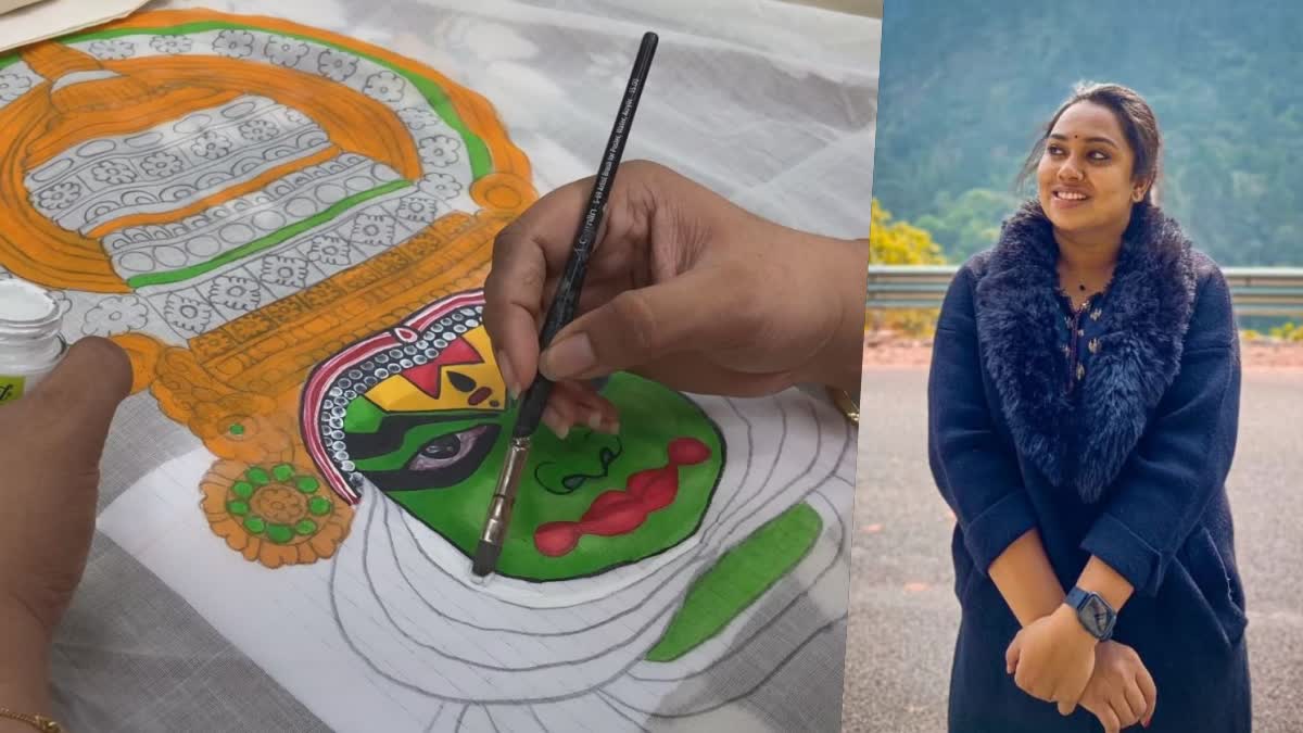 MURAL PAINTING  PARVATHY SHANKAR  പാർവതി ശങ്കര്‍  മ്യൂറൽ പെയിന്‍റിംഗ്