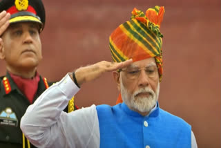 PM Modi after hoisting the national flag at Red Fort on 78th Independence Day