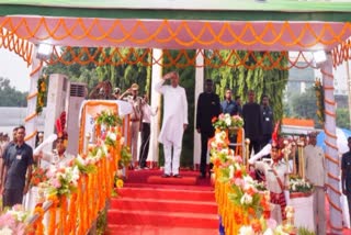 Nitish Kumar hoisted Tricolor