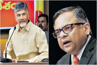 Tata Group Chairman Natarajan Chandrasekaran Meet CM Chandrababu