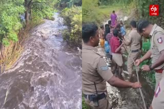 ஆற்றங்கரையில் சிக்கியவர்களை மீட்ட போலீசார்