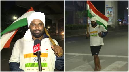 A Young Man Ran 77 kilometers in Hyderabad Roads