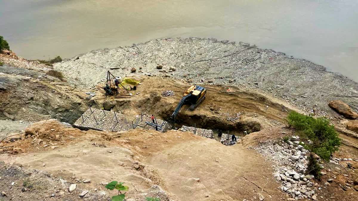 NH Restoration Work Near Pandoh Dam in Mandi