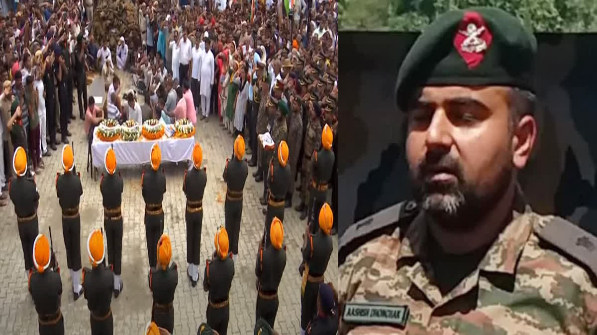 Last tribute to Major Ashish Dhonchak of Panipat who was martyred in Anantnag encounter