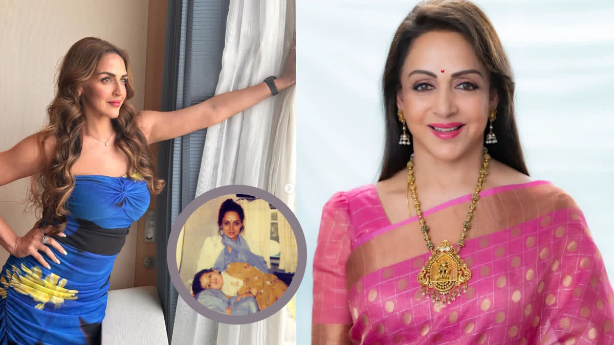 Isha Deol and Hema Malini