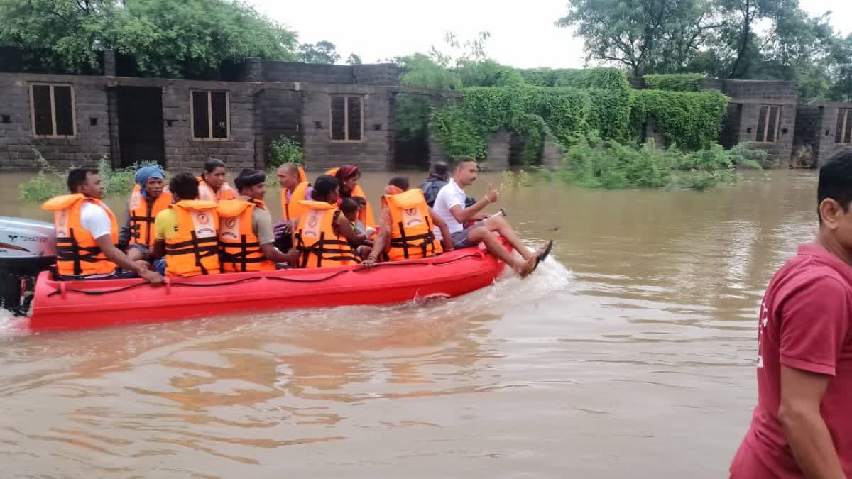 Flood Due To Rain In Raipur