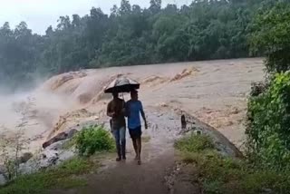 banshadhara river flows over danger mark