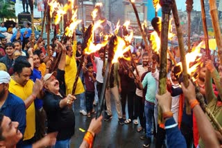 Devotees protested on streets of Ranchi