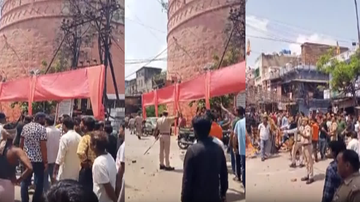 Clash Over Ganpati Stage Setting