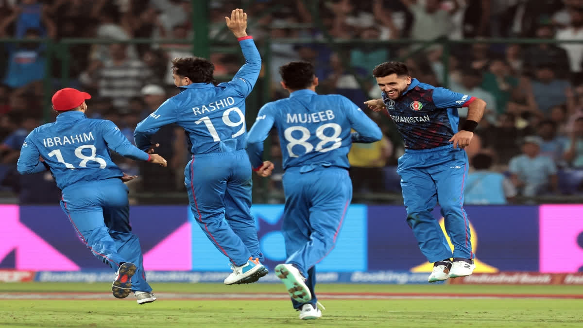Rahmanullah Gurbaz and Ikram Alikhil's brilliance with the bat was equally matched by the duo of Rashid Khan and Mujeeb ur Rehman as they picked three wickets each to help the team register a historic World Cup win over England.