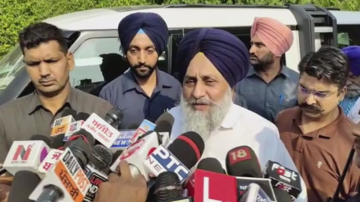 Statement of Sukhbir Badal who arrived in Ludhiana on CM Bhagwant Mann