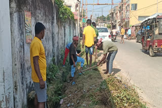 Cleanliness is being done in Giridih