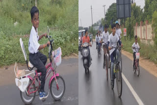 3rd std boy travelled cycle rally in 8 km