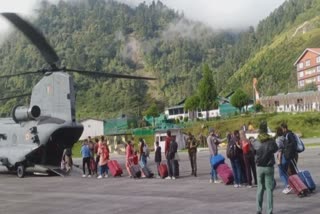 IAF Chinook helicopters continue rescue operations in flood hit Sikkim