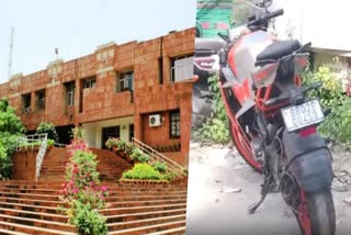 दिल्ली के जेएनयू कैंपस में बाइक दुर्घटना