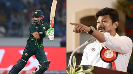 Udhayanidhi Stalin  Jai Shri Ram chants at Pakistan player  India Pak match  ഉദയനിധി സ്റ്റാലിൻ  ജയ് ശ്രീറാം  Jai Shri Ram  Jai shri ram against Pakistani cricketer Rizwan  ഇന്ത്യ പാക് മത്സരം  തമിഴ്‌നാട് കായിക മന്ത്രി ഉദയനിധി സ്റ്റാലിൻ  Tamil Nadu Sports Minister Udhayanidhi Stalin  ഇന്ത്യ പാകിസ്ഥാൻ മത്സരം  India Pakistan Match