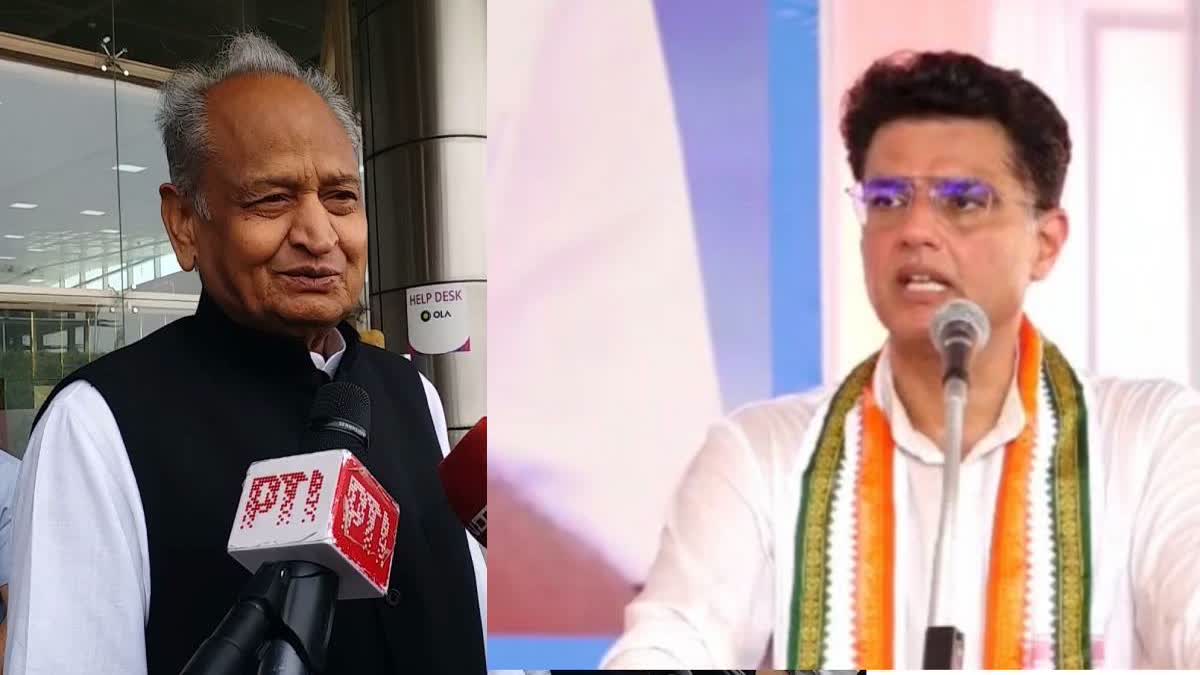 (Left) Ashok Gehlot and (Right) Sachin Pilot