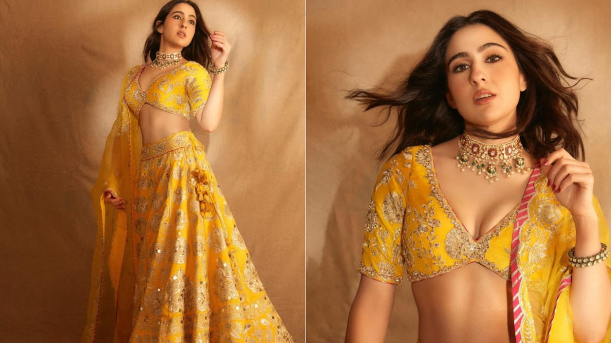 If you want a glamorous look like Sara Ali Khan on Karva Chauth 2024