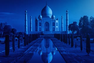 A view of Taj Mahal Full Moon Night View On Sharad Purnima